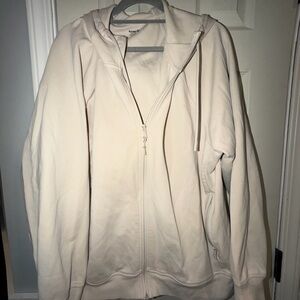 Old Navy Cream Zip-Up Active Hoodie
